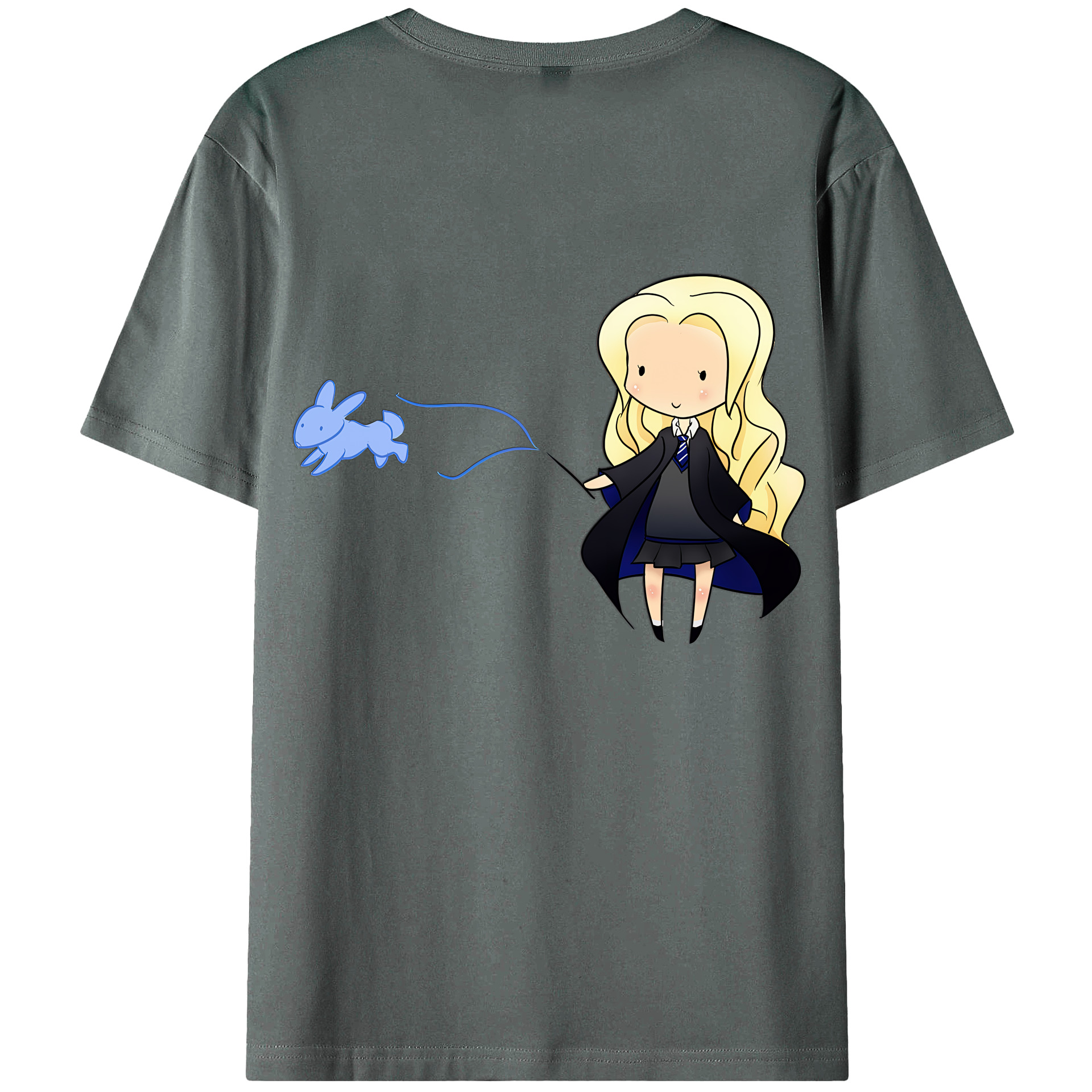 （画像用） Harry Potter ハリー・ポッターシリーズ 綿100％ メンズ半袖Tシャツ（バックプリント） 通気性